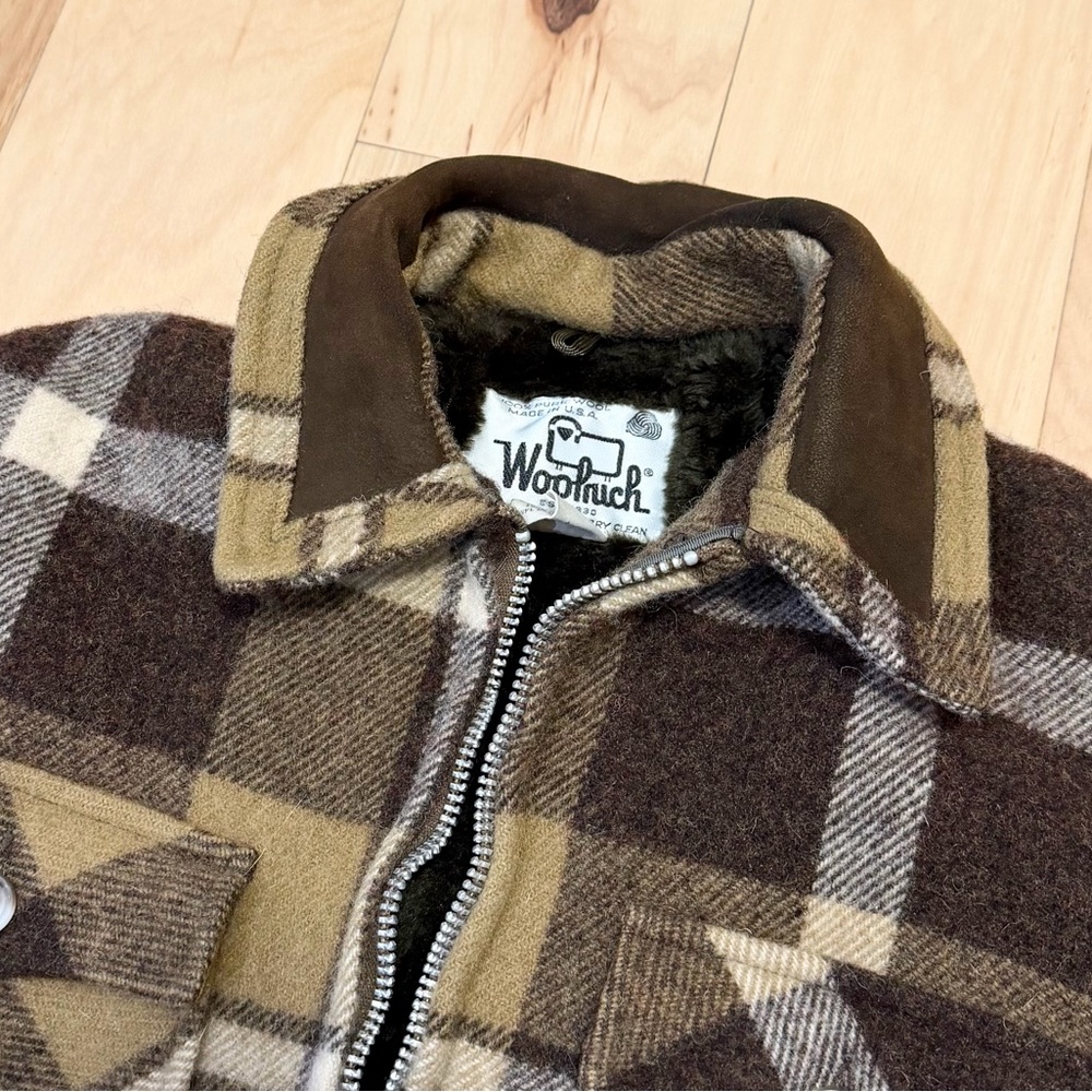 Woolrich Men’s Vintage 1960s Wool Plaid Coat - Picture 3 of 6